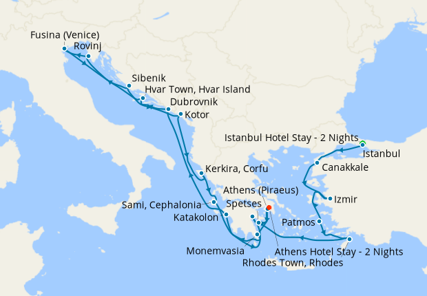 Cruise Itinerary Map