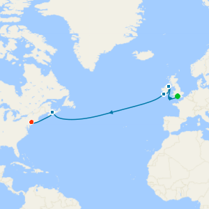Transatlantic from Southampton to New York with Stay