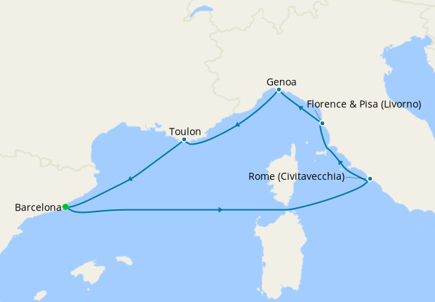 Cruise Itinerary Map