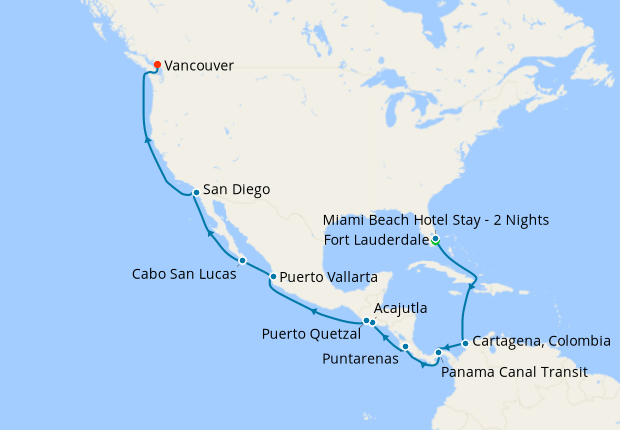 Cruise Itinerary Map