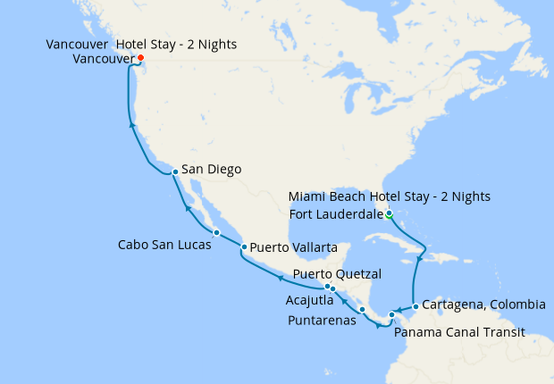 Cruise Itinerary Map