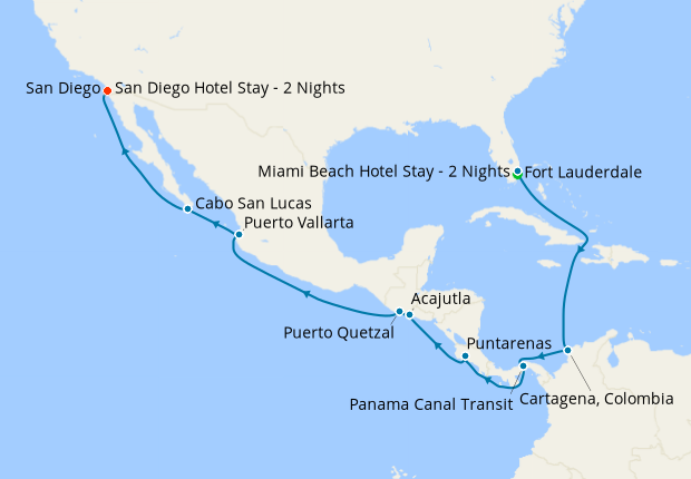 Cruise Itinerary Map