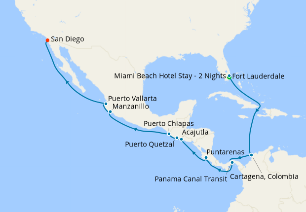 Cruise Itinerary Map