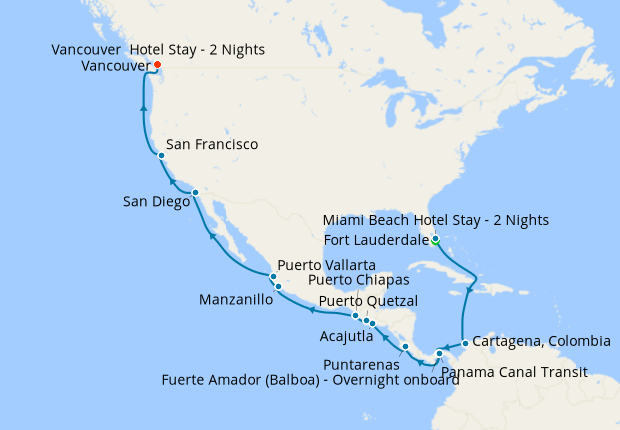 Cruise Itinerary Map