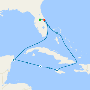 Great Stirrup Cay & Cozumel from Port Canaveral with Orlando Stay