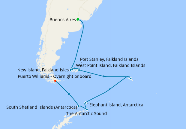 Cruise Itinerary Map