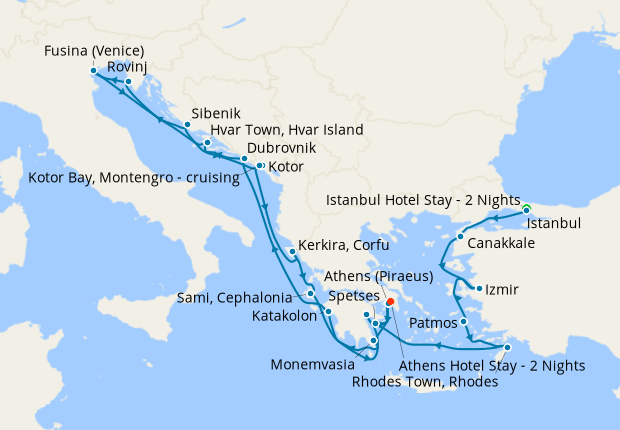 Cruise Itinerary Map