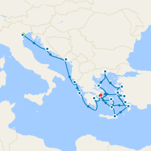 Adriatic, Greek & Aegean Treasures with Venice Island & Athens Stays 