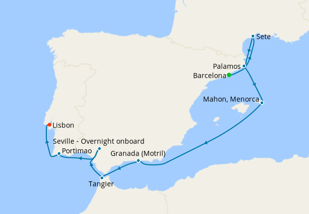 Cruise Itinerary Map