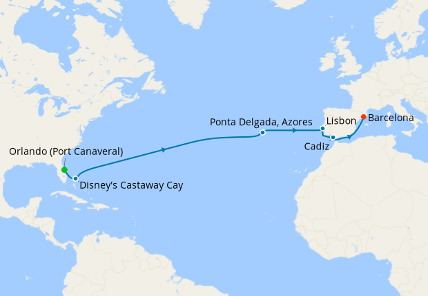 Cruise Itinerary Map