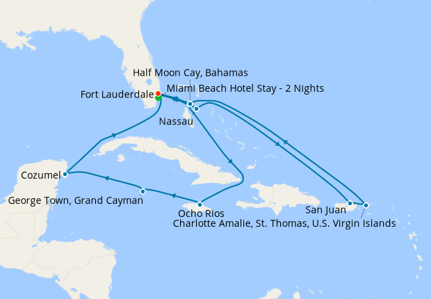 Cruise Itinerary Map