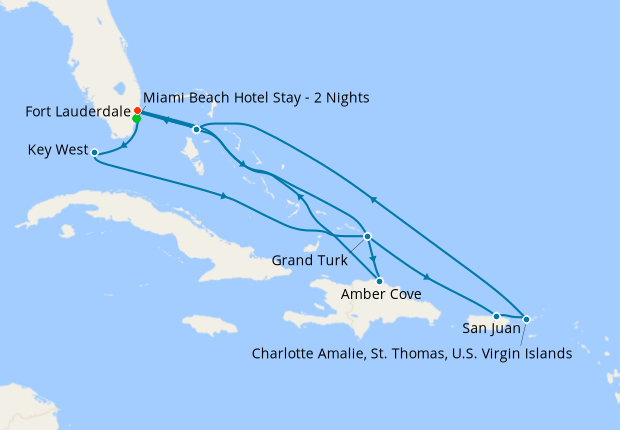 Cruise Itinerary Map