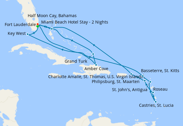 Cruise Itinerary Map