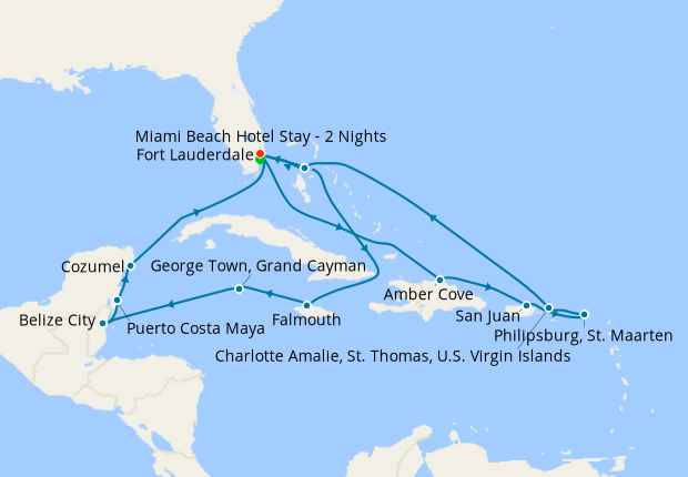 Cruise Itinerary Map