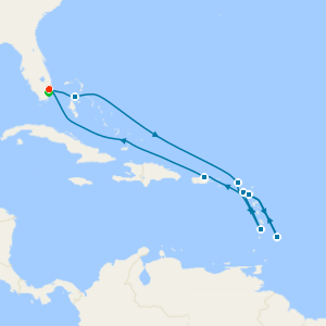 Eastern Caribbean from Ft. Lauderdale with Miami Beach Stay