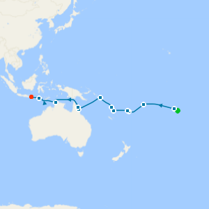 Outrigger's Route to Bali from Papeete