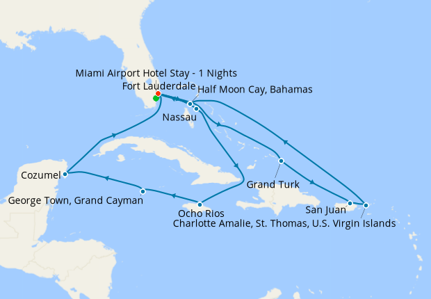 Cruise Itinerary Map