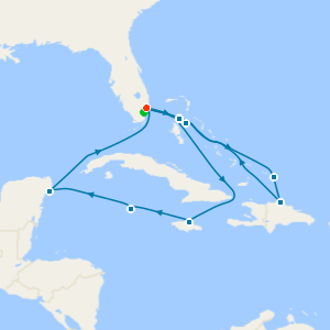 Western & Tropical Caribbean from Ft. Lauderdale with 1nt Stay