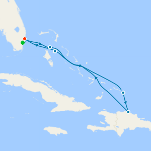 Tropical Caribbean from Ft. Lauderdale with 1nt Stay