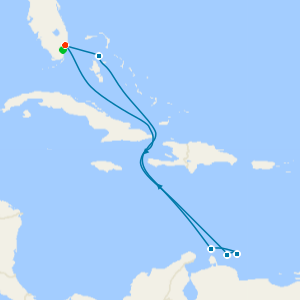 Southern Caribbean Seafarer from Ft. Lauderdale with 1nt Stay