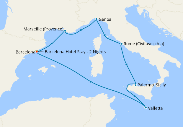 Cruise Itinerary Map