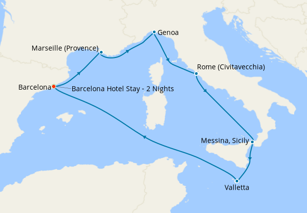 Cruise Itinerary Map