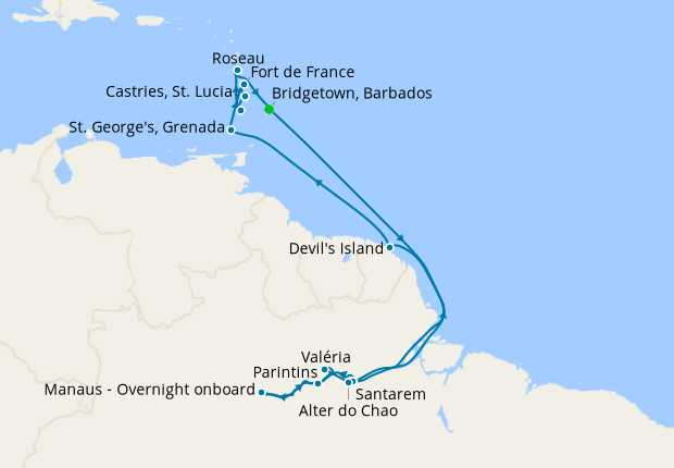 Cruise Itinerary Map