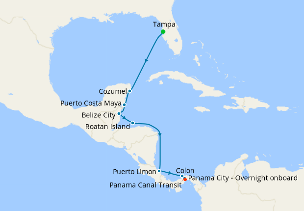 Cruise Itinerary Map