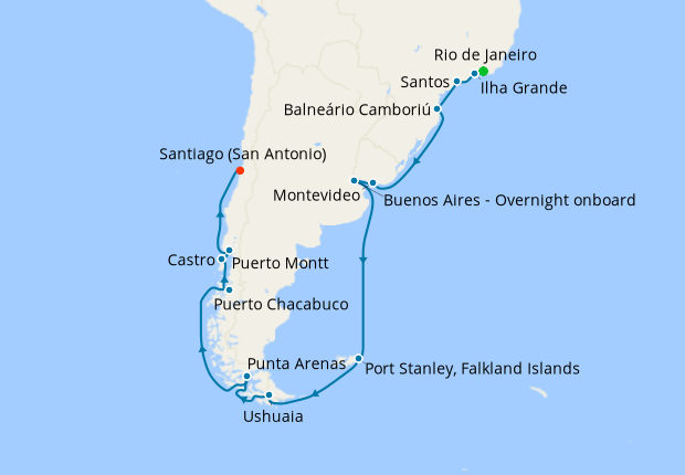 Cruise Itinerary Map