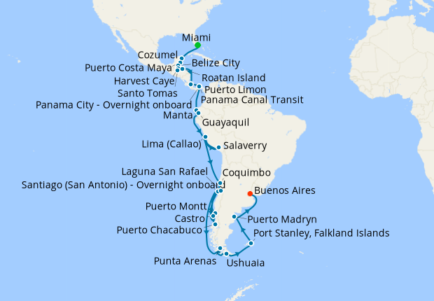 Cruise Itinerary Map