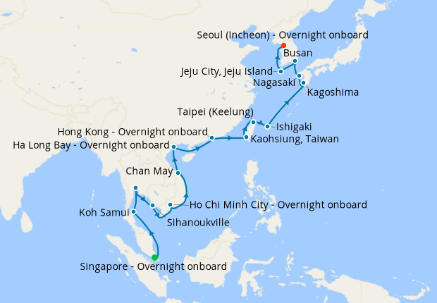 Cruise Itinerary Map