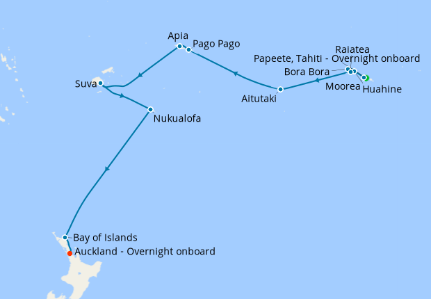 Cruise Itinerary Map