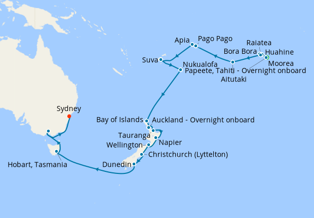 Cruise Itinerary Map
