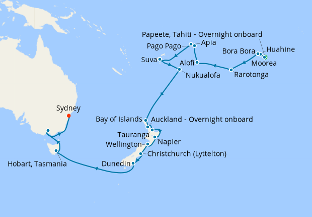 Cruise Itinerary Map