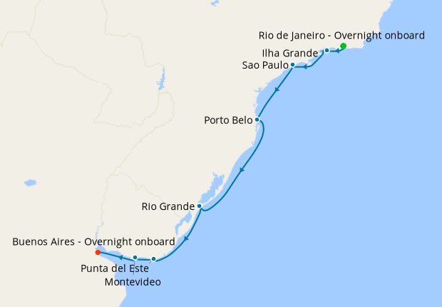 Cruise Itinerary Map