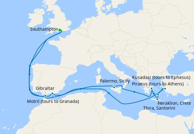 Cruise Itinerary Map
