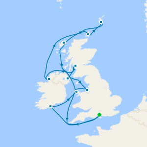 British Isles from Southampton
