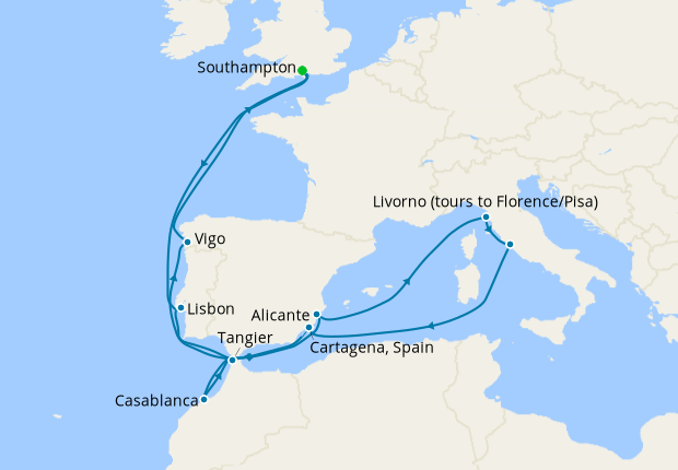 Cruise Itinerary Map