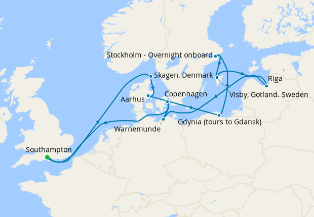 Scandinavia & the Baltics from Southampton, 20 July 2026  16 Nt 