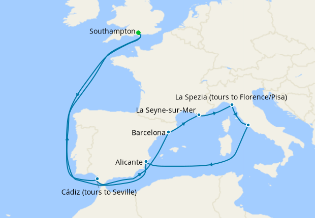 Cruise Itinerary Map