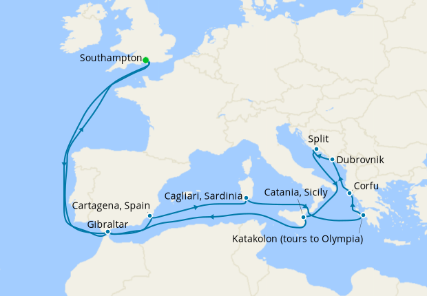 Cruise Itinerary Map