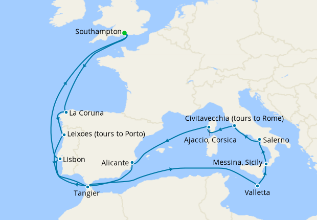 Cruise Itinerary Map