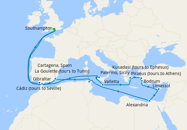 Cruise Itinerary Map