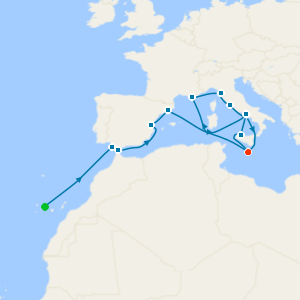 Western Mediterranean from Tenerife to Malta