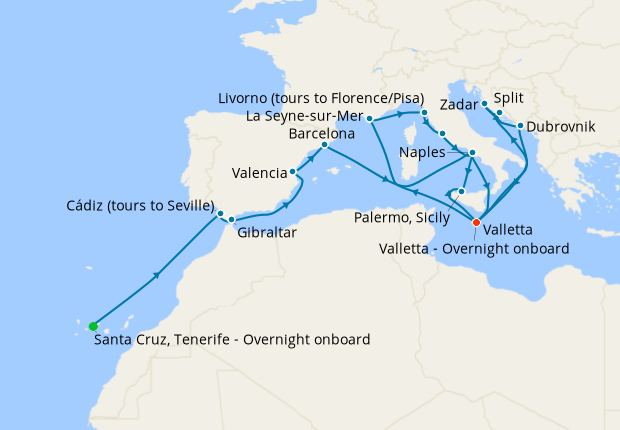 Cruise Itinerary Map