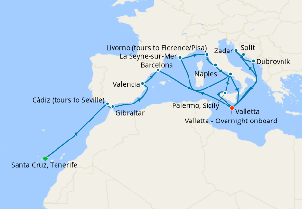 Cruise Itinerary Map