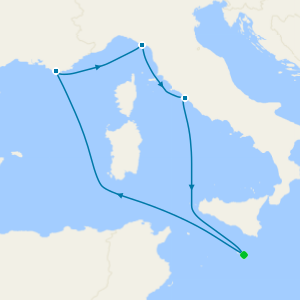 France & Italy from Malta