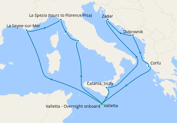 Cruise Itinerary Map