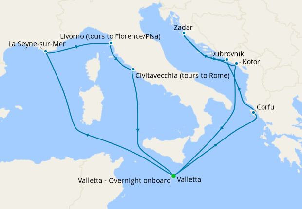 Cruise Itinerary Map