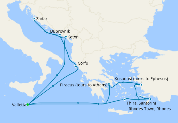 Cruise Itinerary Map